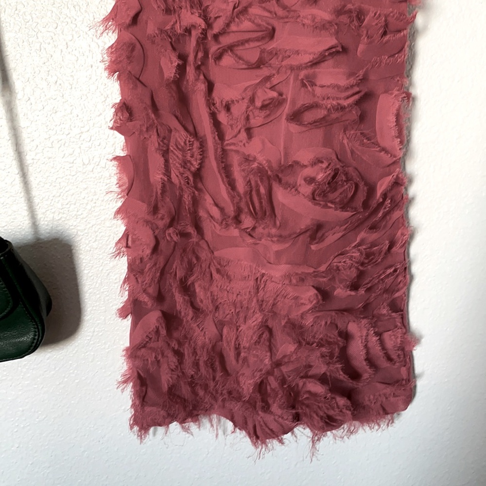 American Rag Pink Ruffle front top - Picture 3 of 4